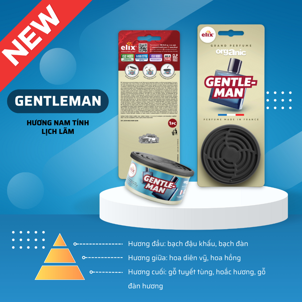Sáp Thơm Ô Tô ELIX ORGANIC - Khử Mùi Xe Hơi Cao Cấp Nhập Khẩu Ba Lan 2