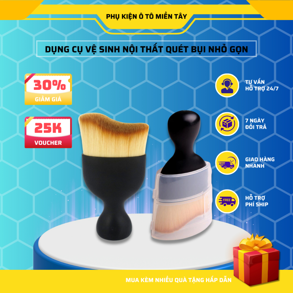 Dụng Cụ Vệ Sinh Nội Thất Ô tô, Quét Bụi Làm Sạch Nhỏ Gọn Dễ Sử Dụng