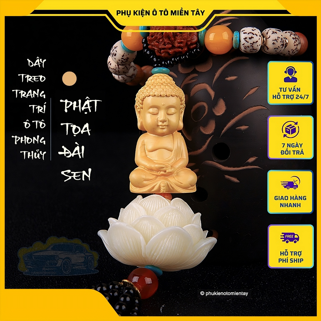 Dây Treo Trang Trí Ô Tô Phong Thủy Hình Phật