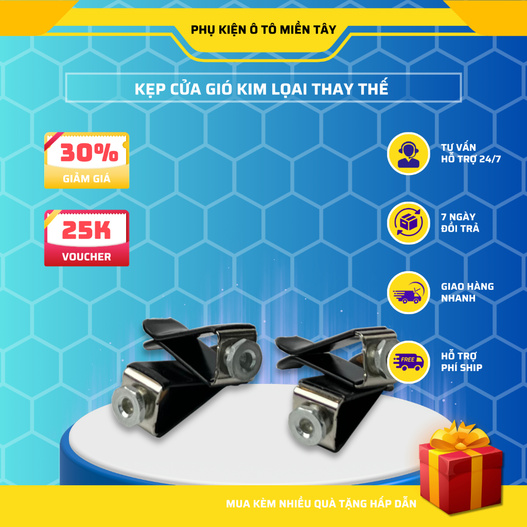 Kẹp Kim Loại Thay Thế Kẹp Gió Kim Bằng Nhựa, Chắc Chắn Dễ Dàng Lắp Đặt